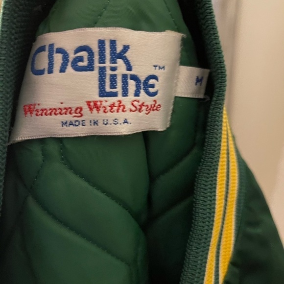 𝅺medium Satin varsity jacket coat Starter like Chalkline vintage 80s retro 90s - Picture 4 of 16